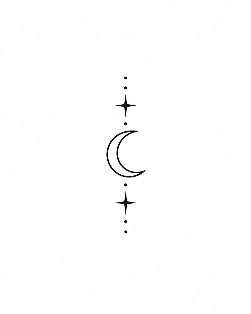 Minimalist crescent moon finger tattoo design, a hand tattoo idea