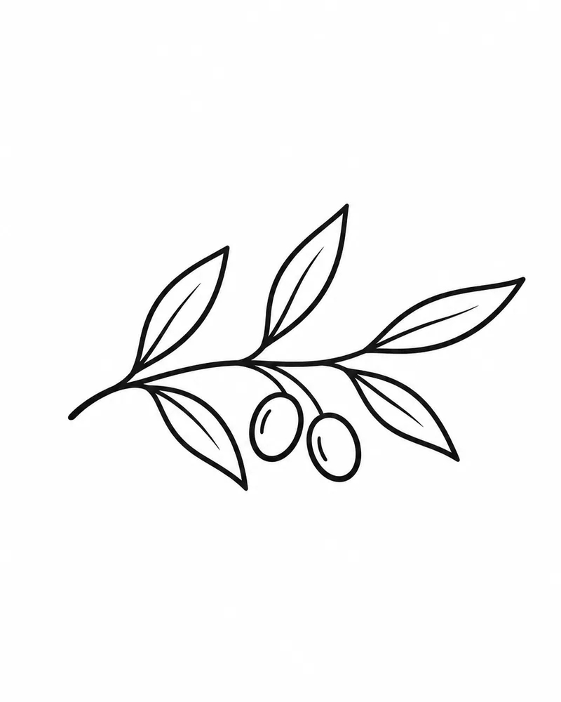 Minimalist olive branch tattoo idea for women, for the wrist