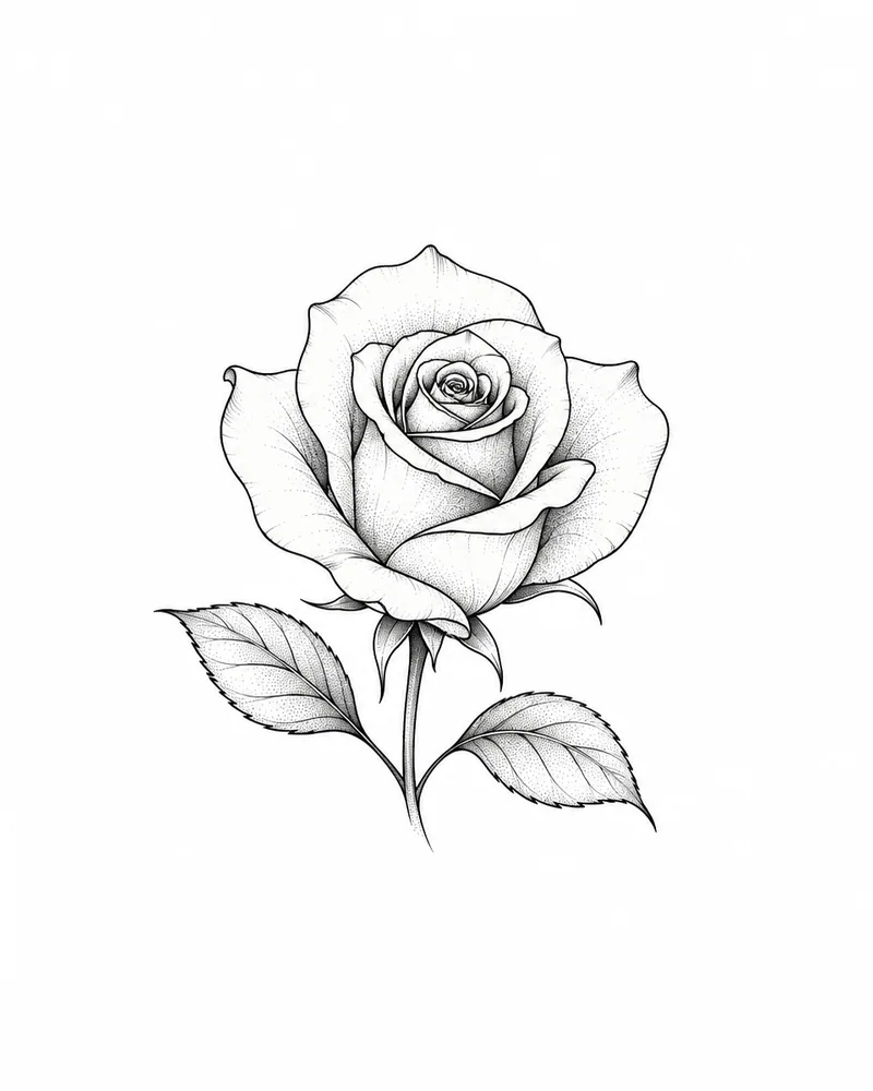 Fine line small rose wrist tattoo design