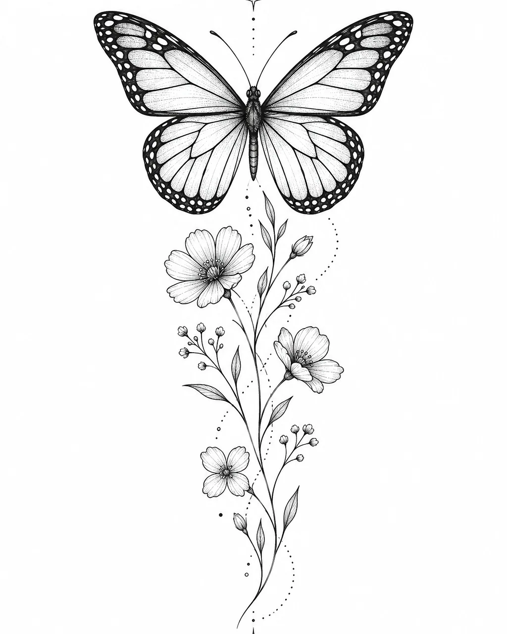 Butterfly tattoo design idea