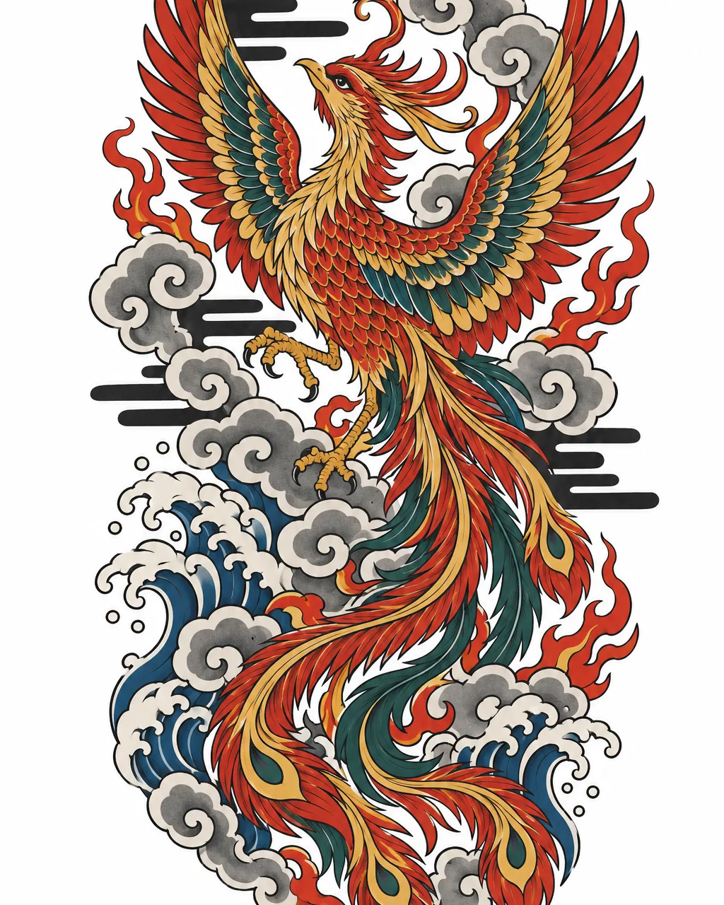 Phoenix tattoo design idea