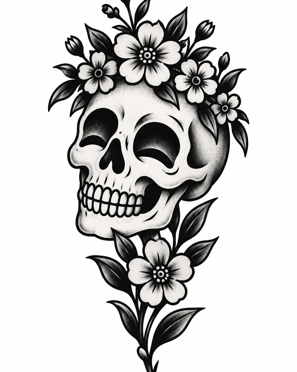 Skull tattoo design idea