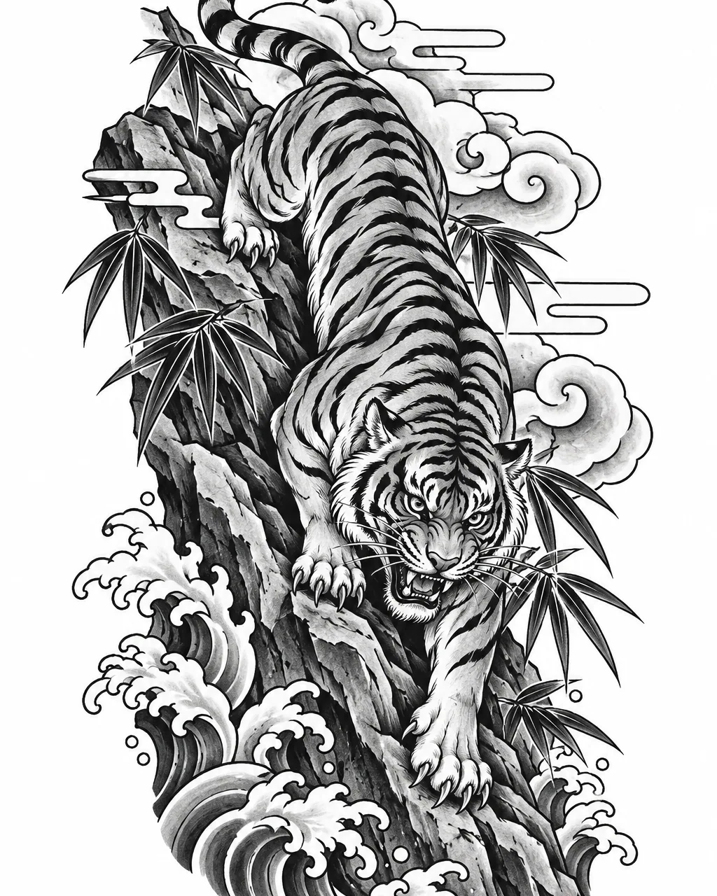 Tiger tattoo design idea